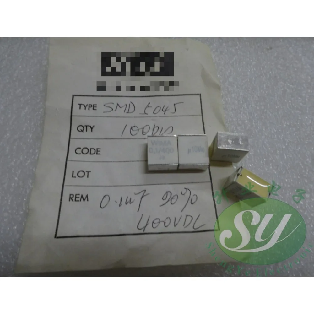 

SMD5045 0.1uF/400V 100nF u1 104 Brand new SMD film capacitor