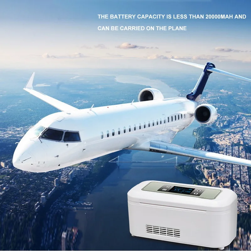 Réfrigérateur portable à insuline, modèle de mise à niveau, refroidisseur pour voyage, voiture, maison, utilisation à température constante, stockage de médecine, 2-8 ℃, 16800mAh