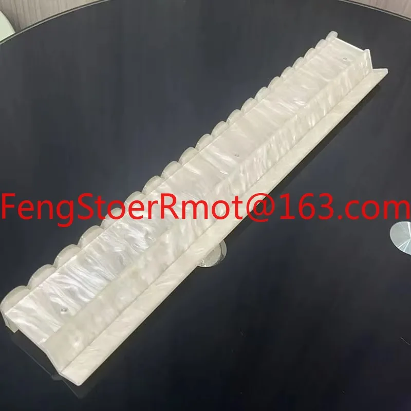 Pearl Mahjong Rack 17.5 Inch 20 Inch Acrylic Wave Mahjong Rack and Card Pusher