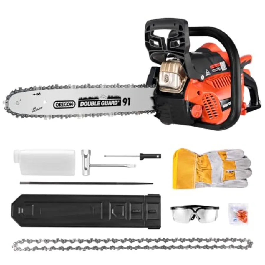 

42CC Gas Chainsaw Powered With 2-Cycle Engine18 and16 Inch Handheld Chain Saw Gas With Automatic Oiler For Tree Trimming Wood C
