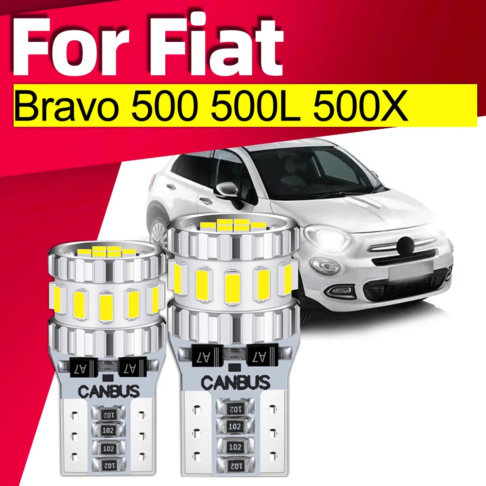 

2Pcs T10 For Fiat Bravo 500 500L 500X Punto Panda Croma Tipo Qubo Fiorino Doblo Idea Linea Talento Toro LED Clearance Lights