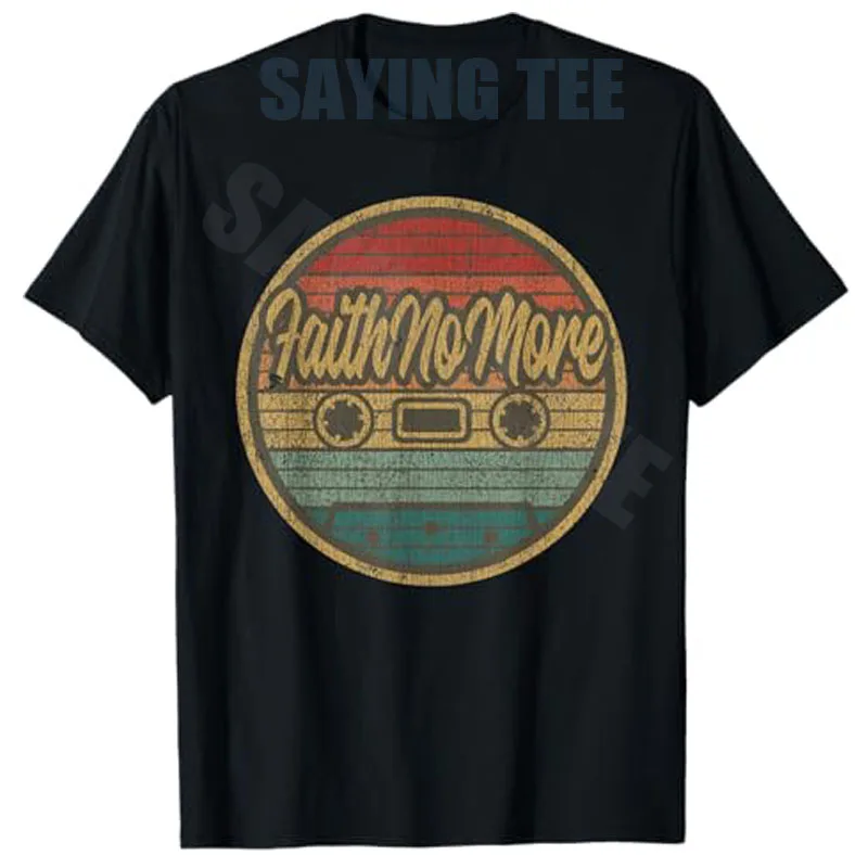 Vintage Faith No More Retro Circle Musician Cassette T-Shirt Y2k Musikliebhaber Streetwear Kleidung Neuheit Geschenk Kurzarm-Outfit – Detail 3