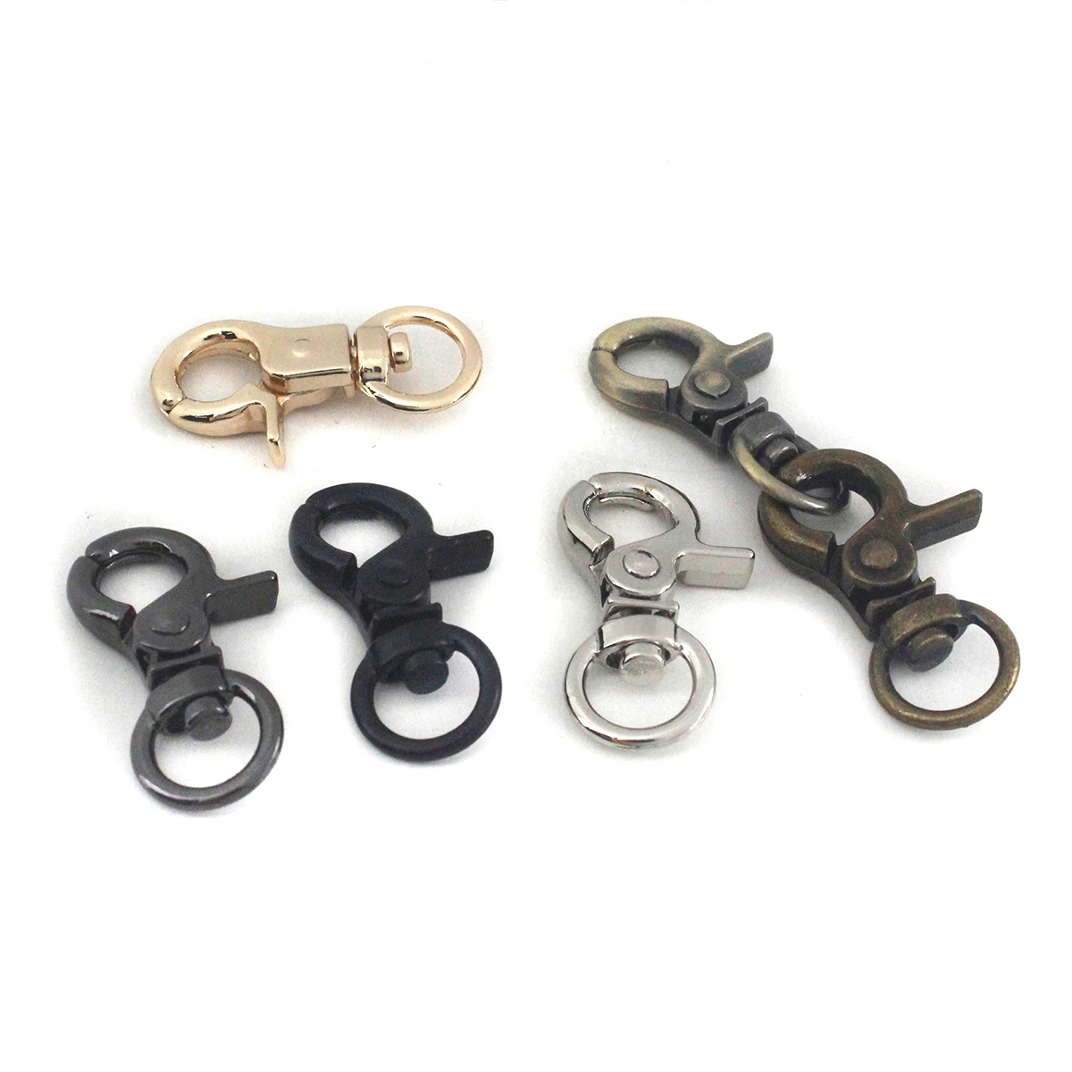 1x Metal Tiny Snap Hook Trigger Lobster Clasps Clips Spring Gate Leather Craft Tiny Pet Leash Bag Strap Webbing Keychain Hooks