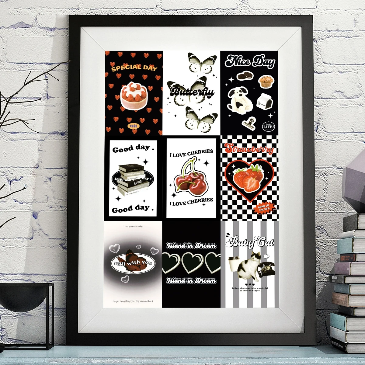 30-teiliges Raumdekor, Wandcollagen-Set, ästhetische Bilder, Poster für Raumästhetik, niedliche Schlafzimmer-Foto-Wandkunst-Dekoration für Teenager-Mädchen – Detail 12