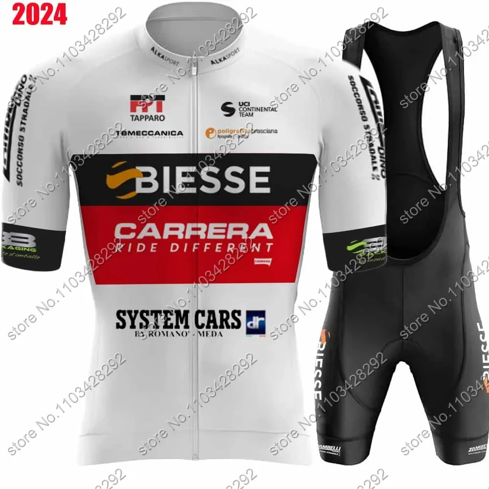 Team Biesse 2024 Cycling Jersey Set Short Sleeve Summer Italy Clothing Mans Road Bike Shirts Suit Bicycle Bib Shorts MTB Wear