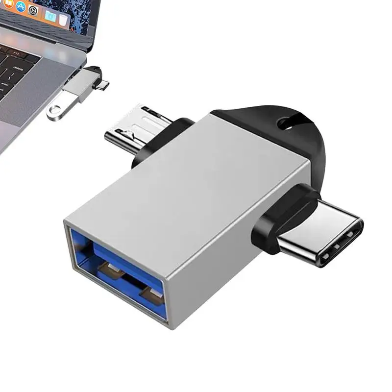 2-in-1 Type-C OTG Adapter USB 3.0 C To Micro USB Type-C Adapter Plug And Play Otg Type C Cable High-speed 480Mbps OTG Converter