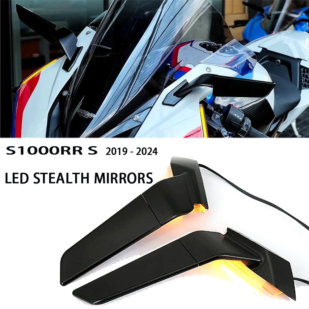 

Stealth Mirrors With LED Turn Signal Indicator 2019 - 2024 for BMW S1000RR S 1000 RR Accessories S 1000RR S1000RR Parts