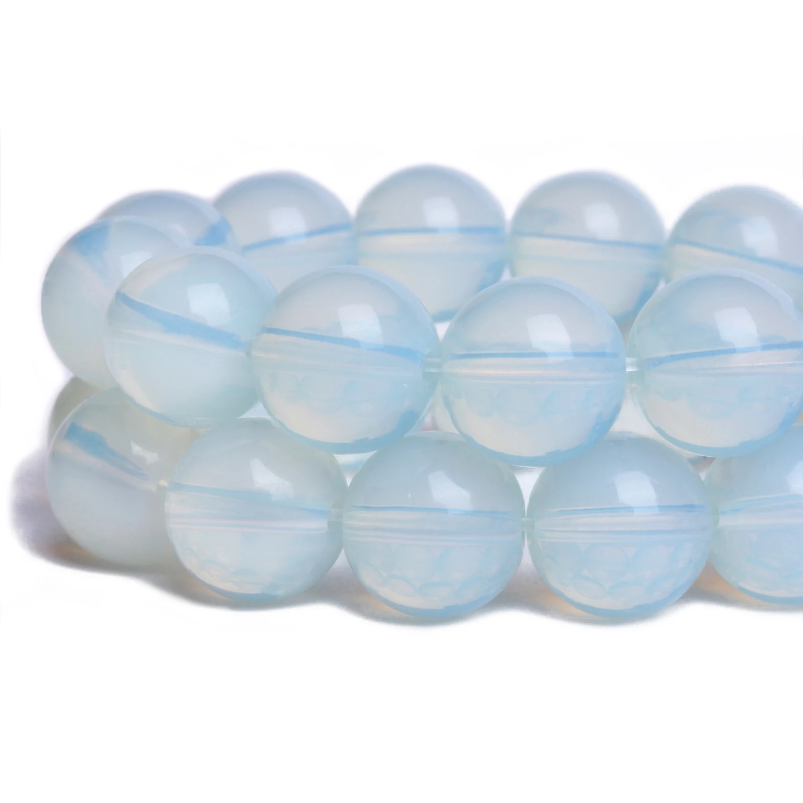 4/6/8/10/12mm Round Natural Opal Stone Spacer Loose Beads Jewelry Making DIY For Necklace Bracelet