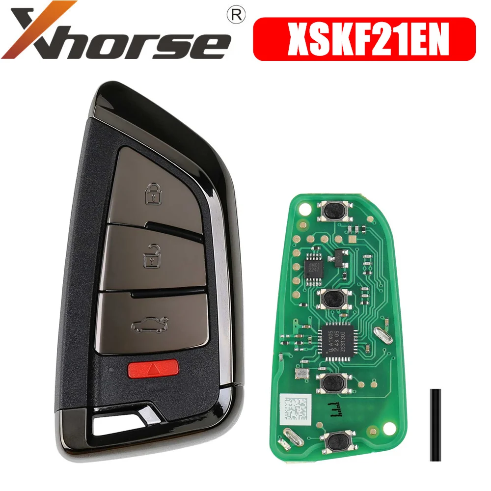 

Xhorse XSKF21EN Smart Remote Key Memoeial Knife Style II 4 Buttons Shiny Black Color