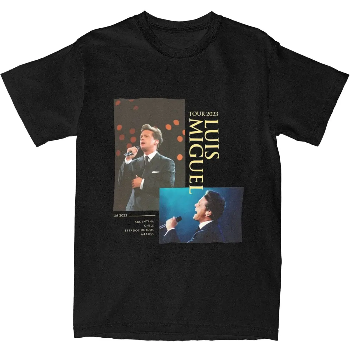 

Men's T-Shirt Luis Miguel Tour 2023 T Shirts Hipster Musician Summer Tees Streetwear Pattern Cotton Clothing Birthday Gift