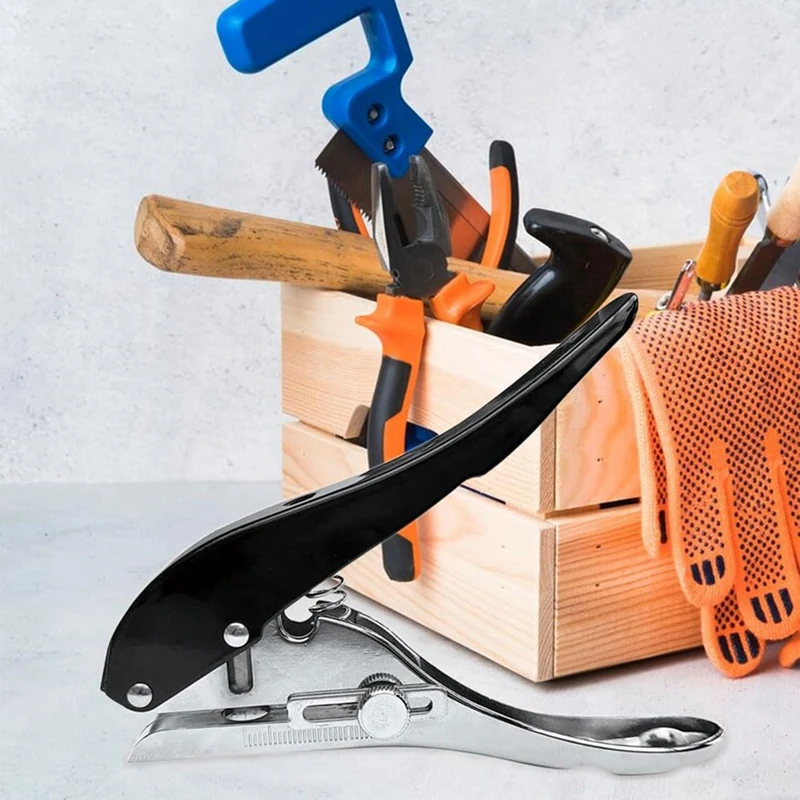 Portable Hole Punch Tool, Single Hole Puncher For Paper Plastic Cardboard, Heavy Duty Single Hole Punch For ID Card