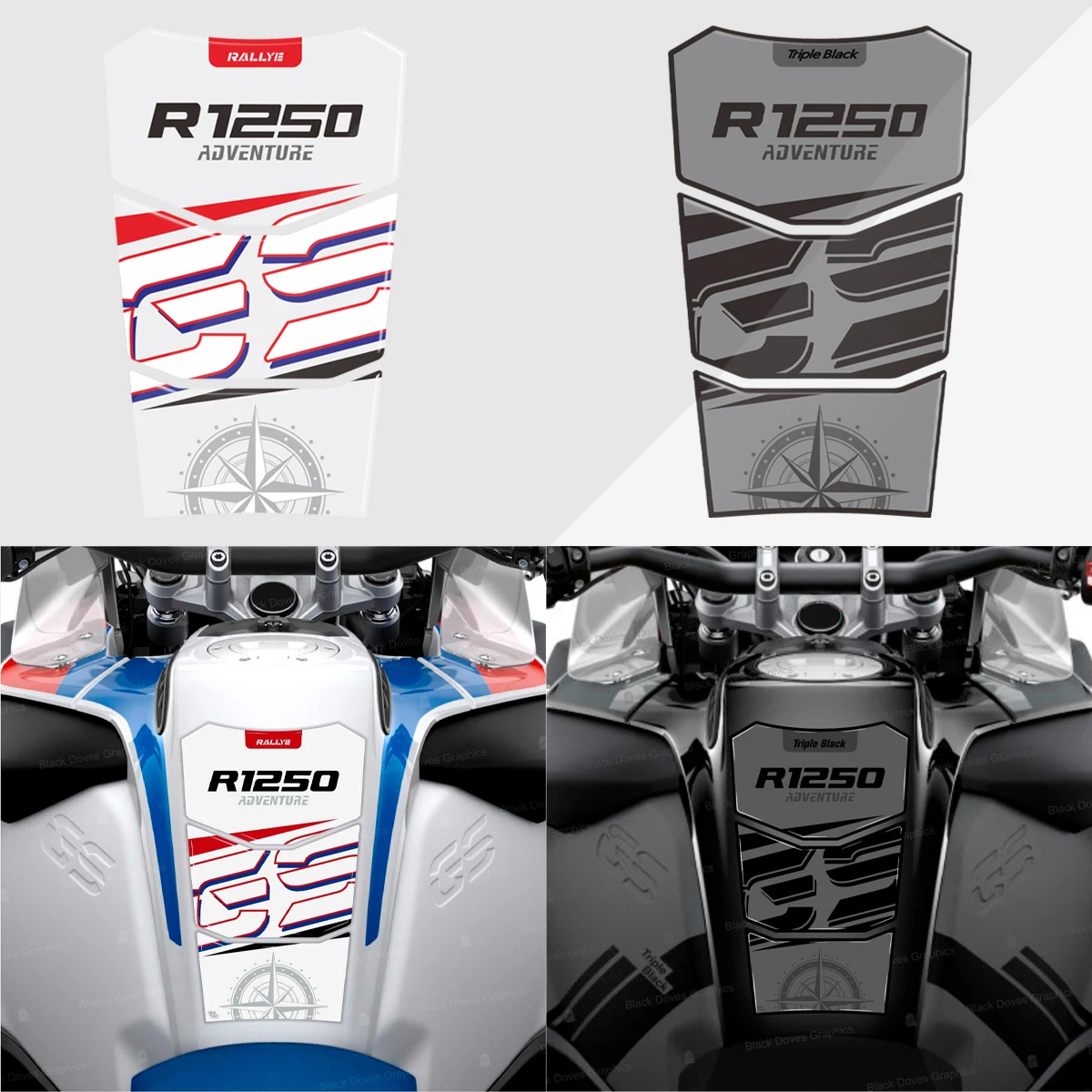 3D Resina Moto Rilievo Del Carro Armato Del Carburante Decalcomania Della Protezione Del Serbatoio del Gas Adesivo Per BMW R1250GS R1250GS R 1250 GS ADV 2019-2023 2020 2022