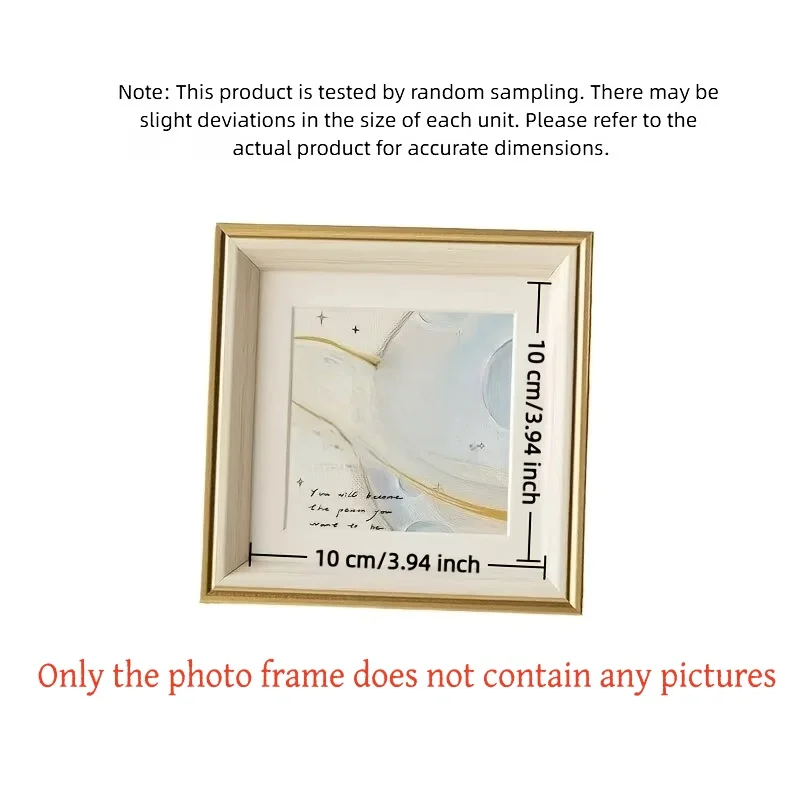 1pc Square Photo Frame with An Inner Diameter of 10 Centimeters,desktop Photo Frame (excluding Pictures), Photo Display Rack
