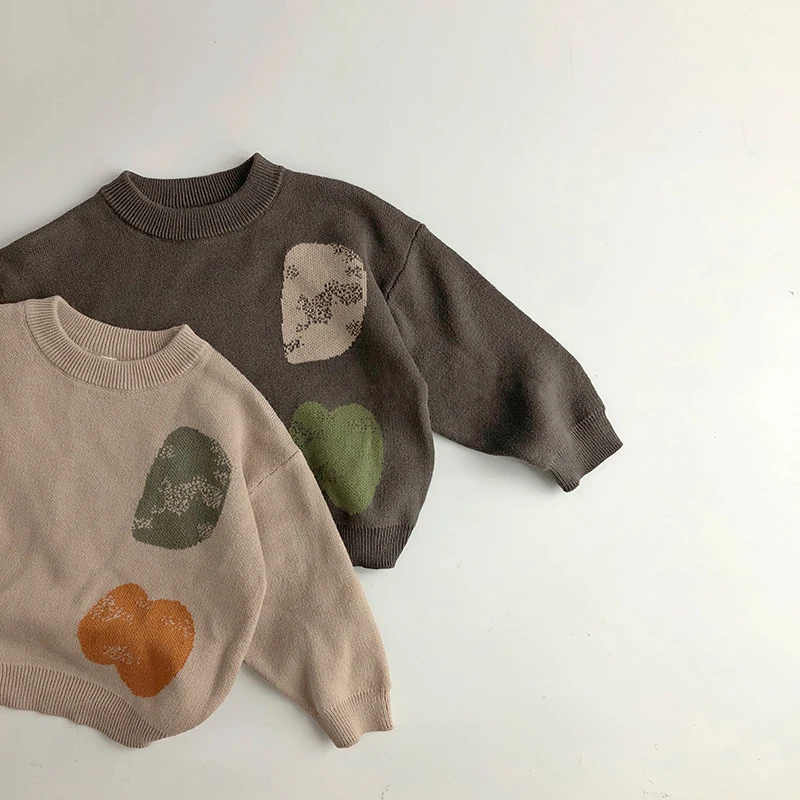 MILANCEL New Autumn Casual Kids Sweater Pullover Colorful Cartoon Graffiti  Children Knit Outwear Tops