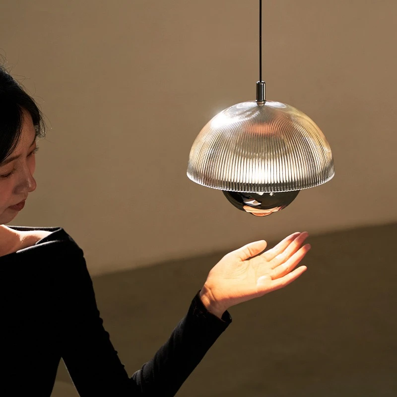 Nordic Modern Flowerpot Pendant Lights Kitchen Island Hanging Lamps Bedroom Beside Led Lights Study Optical Lens Illumination