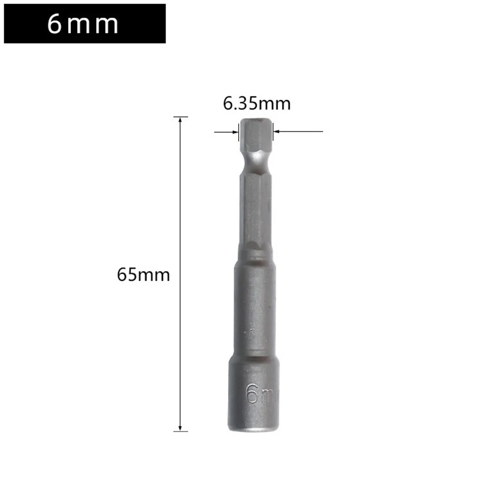 

Home DIY Socket Wrench Extension Sleeve Grey Hexagon Nut Driver Pistol Drills Drill Bit Easy Handling Machinery