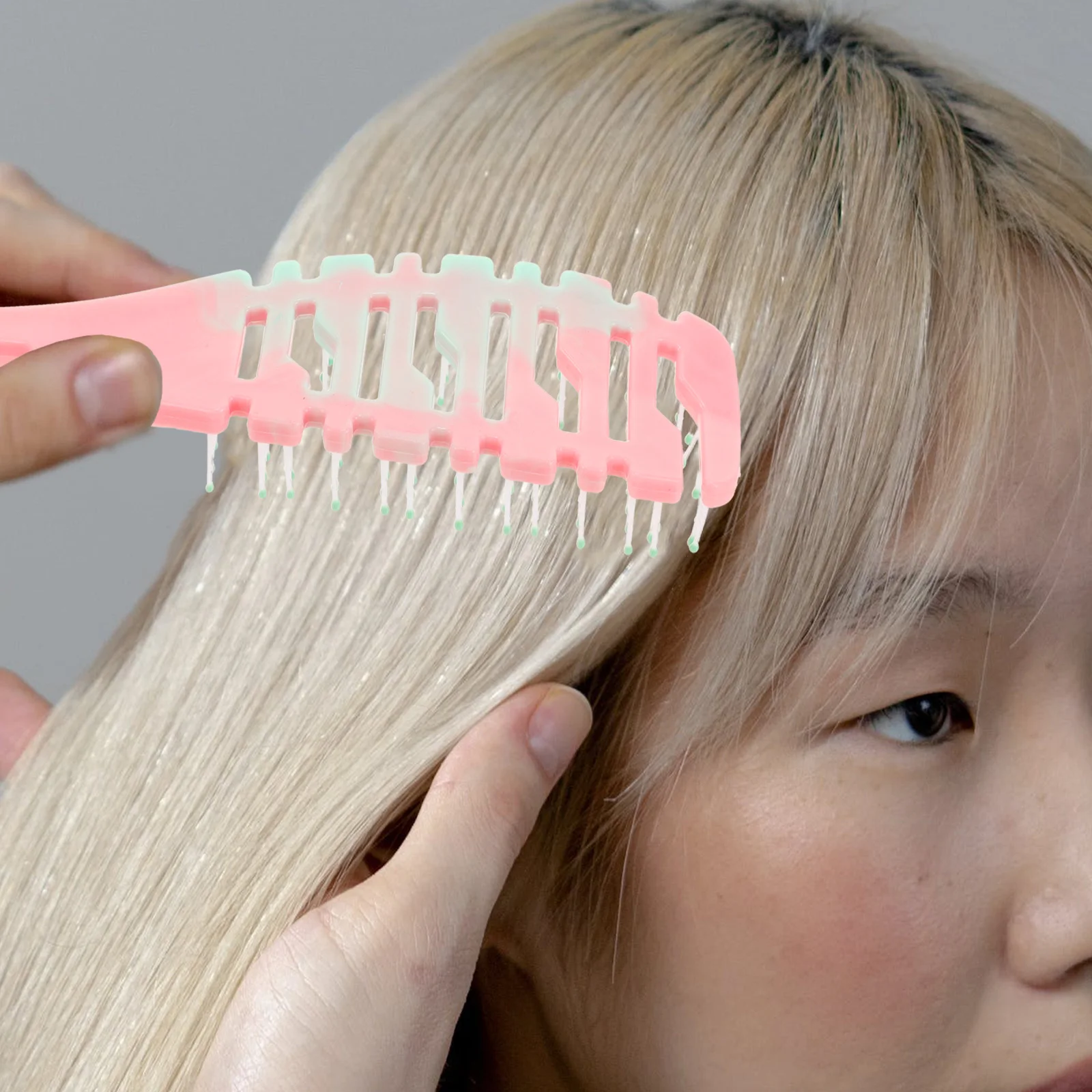 

Hair Comb For Women Lightweight Ergonomic Handle Wide Tooth Detangling Brush Smooth Surface For Curly Straight Long Short