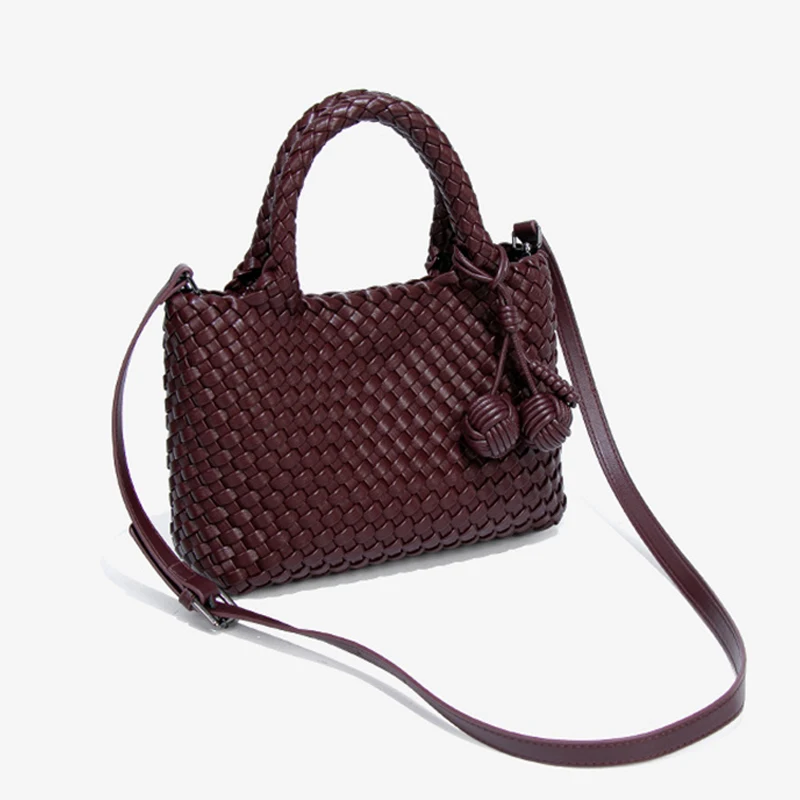 Woven Shopper Bag Fashionable Top Handle Tote Bag Shoulder Handbags Strap Casual Satchel Purse Design for Everyday Style view 4