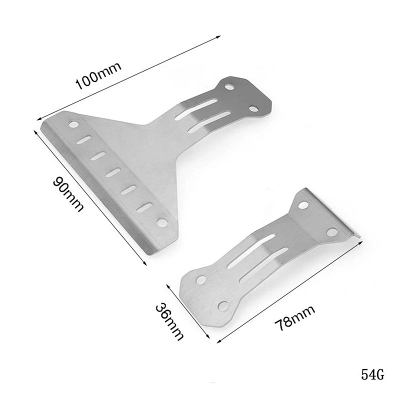 Protecteur d'armure de châssis avant et arrière en acier inoxydable pour Tamiya XV-02 Pro XV02 58707 1/10 RC Car Upgrade Parts