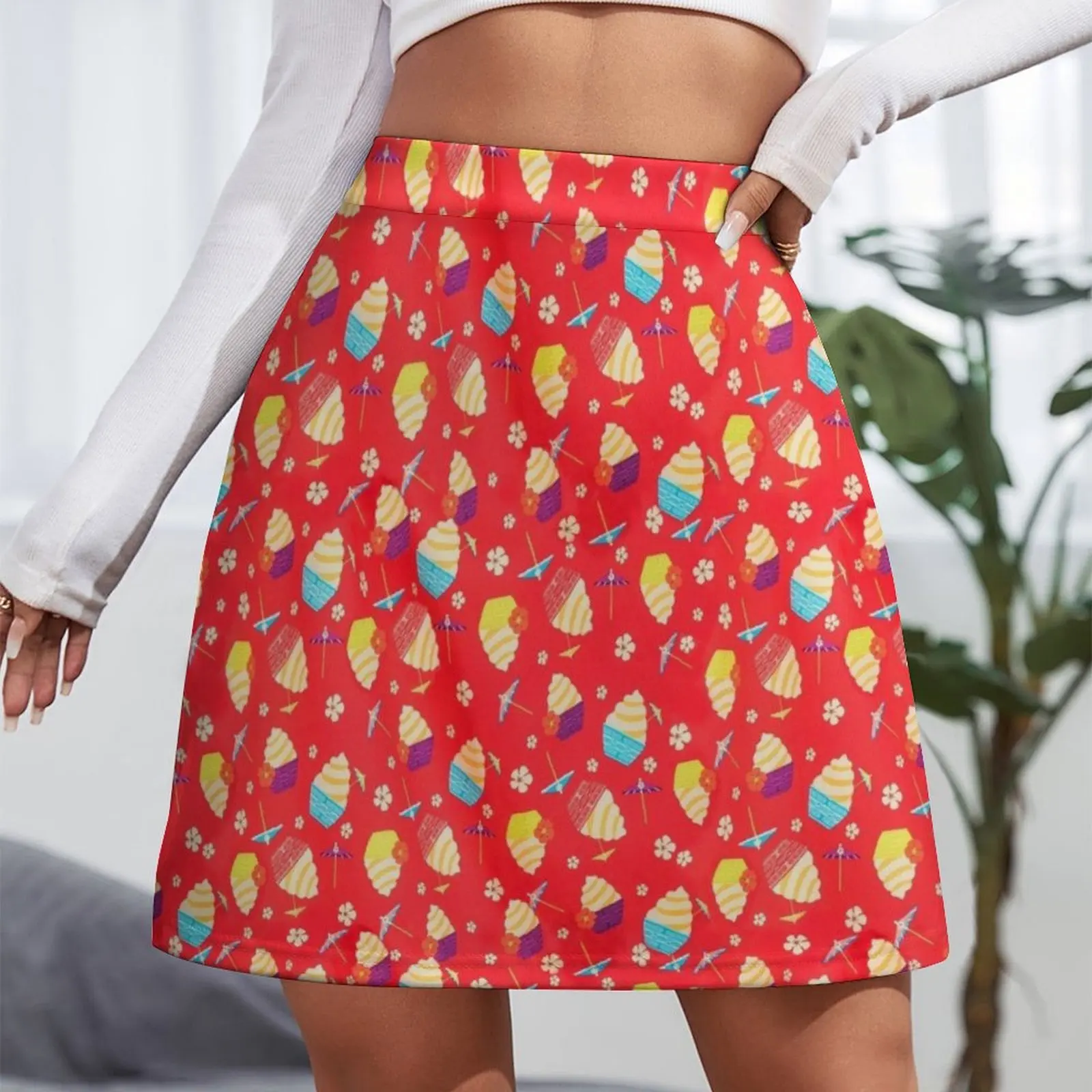 Pineapple Whip Print Mini Skirt Woman clothing mini denim skirt luxury evening dresses 2025 Mini Skirt