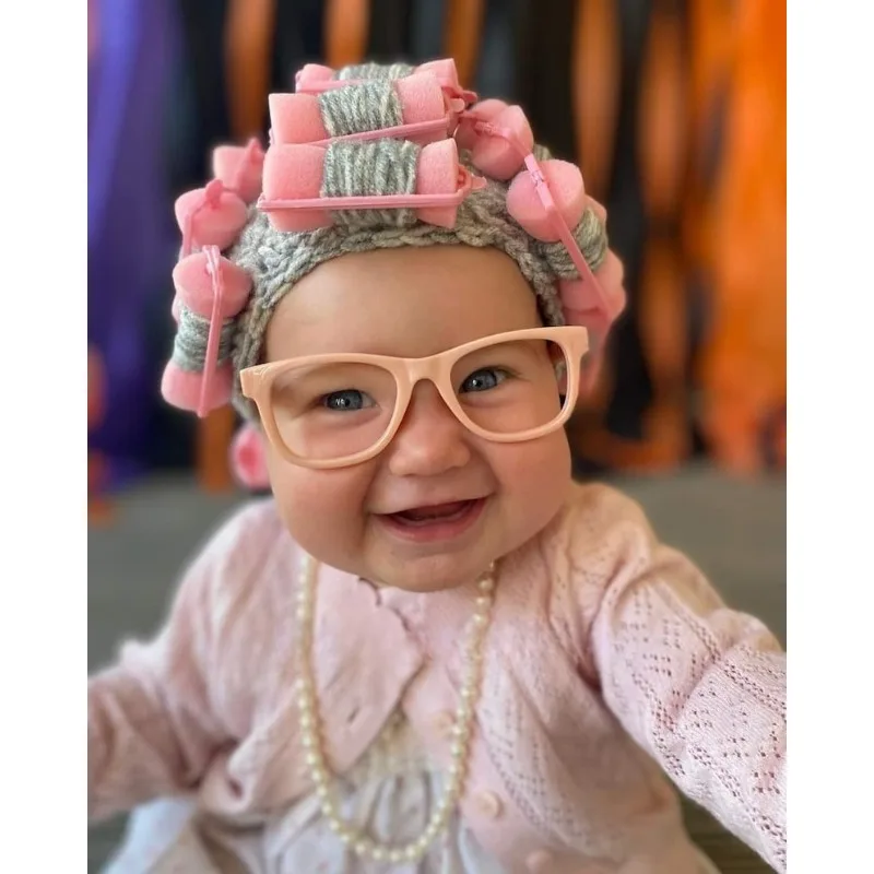 

Вязаная шапка-парик «Бабушка» для детей: на 100 дней в школе, на Хэллоуин, для фотосессий малышей, для вечеринки в стиле старушки