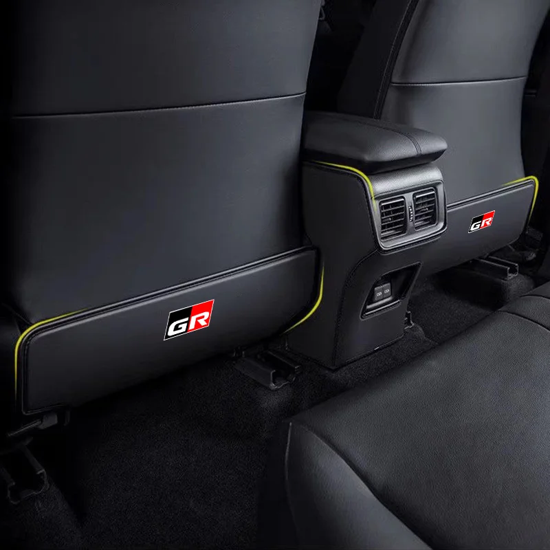 

1pc Car Seat Back Protection Mat Anti Kick Pad Cover For Toyota GR Gazoo Racing Sport RAV4 Prius TRD Corolla Yaris Accessoies