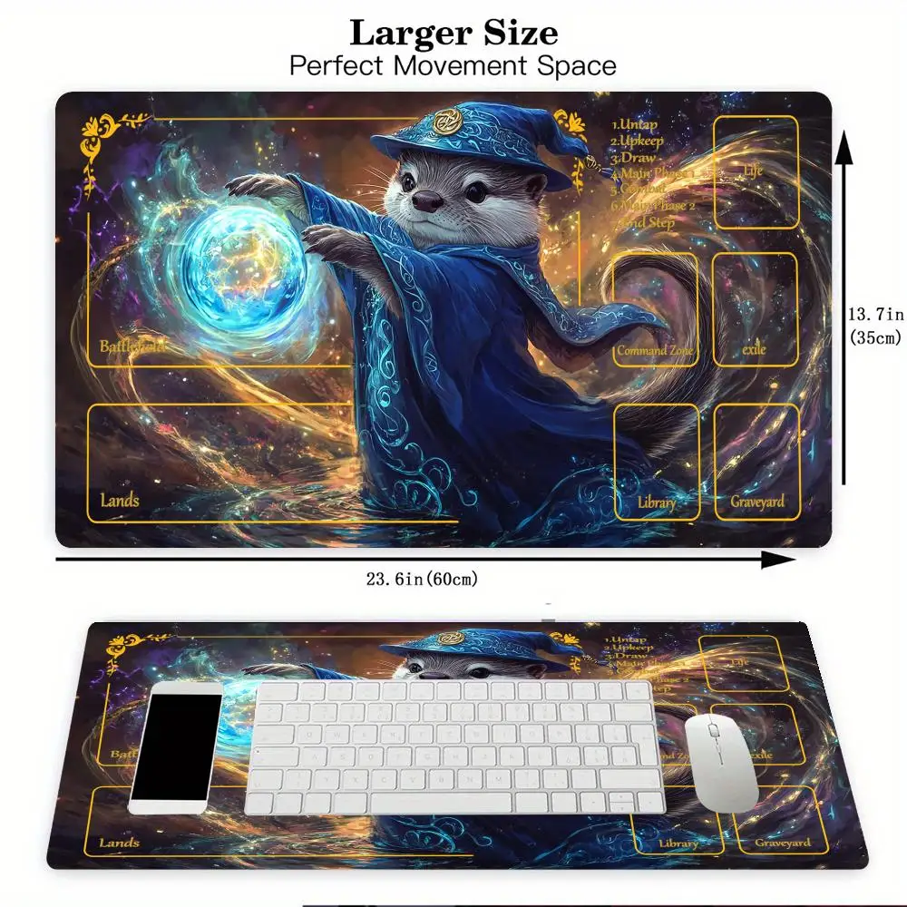 الألعاب Playmat MTG Playmat آرتشر الراكون ماوس حصيرة المضادة للانزلاق دائم مخيط حافة 35X60 سنتيمتر حصيرة مكتبية tapete ماجيك mtg #1