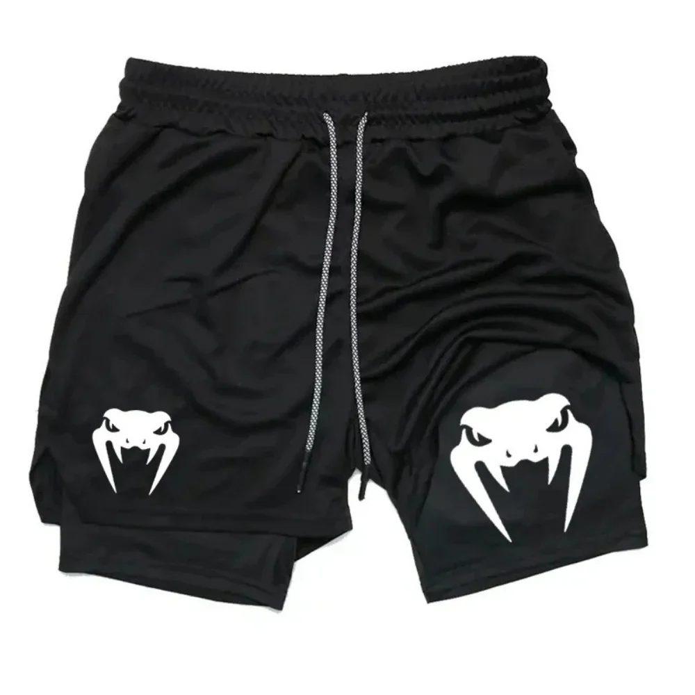 2026 Men's 2-in-1 Running Shorts High quality Elastic Double layer Shorts Breathable Lightweight Training Shorts