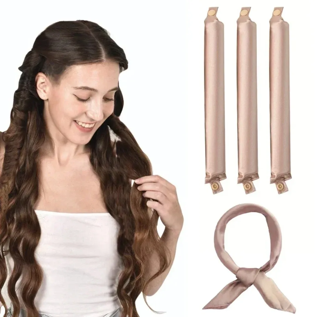 Heatless Curling Rod Headband No Heat Hair Curler Wave Formers Hair Rollers Lazy Curls Curlers with Scarf Hair Salon Accessories - Image 2
