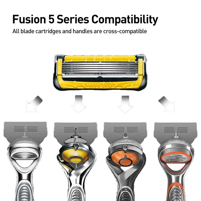 Gillette Fusion 5 PROSHIELD Chill Бритва Охлаждающая смазка Ультратонкое 5-слойное лезвие Нежный станок для глубокого бритья для мужчин