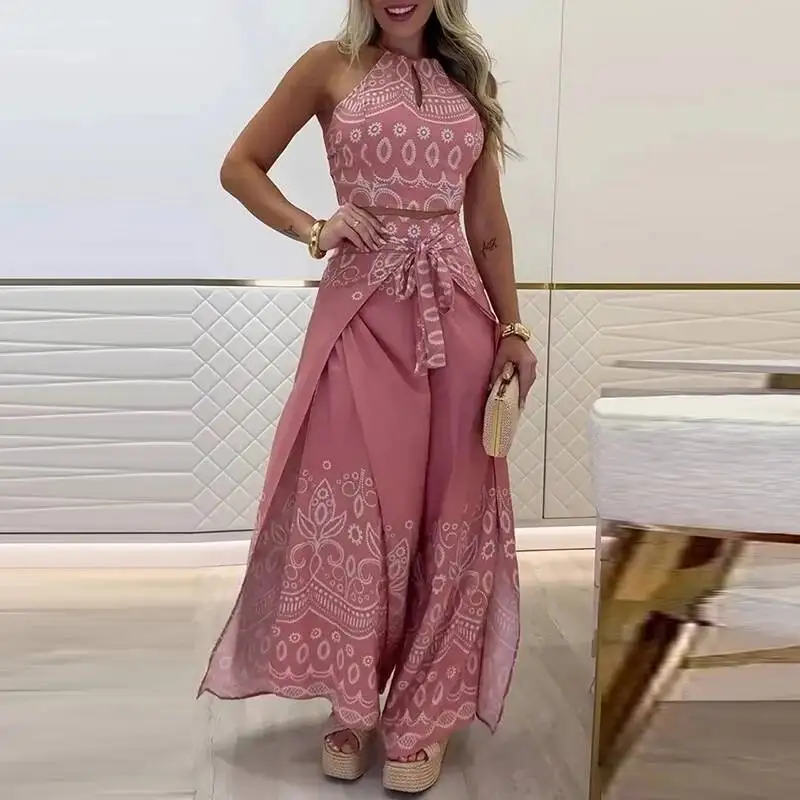 أنيقة الرسن أكمام بلوزة بانت مجموعة عارضة الدانتيل يصل حزب الكمبيوتر الزي المرأة أزياء نمط طباعة البوهيمي وتتسابق #1