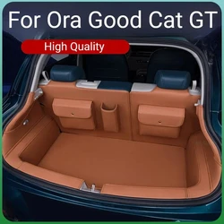 For Ora Good Cat GT 2024 23 22 Car Trunk Mat Fully Surrounded Cargo Liner Leather Car Interior Modified Protective Accessories