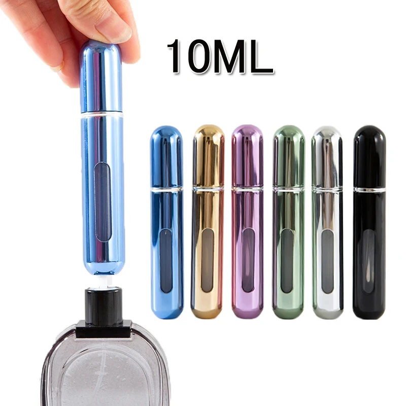 10ml Bottom-Filling Pump Perfume Bottle 1/3/5PCS Portable Travel Refillable Spray Bottle Mini Empty Cosmetic Containers