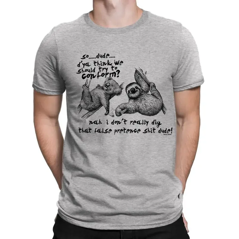 Non Conforming Sloth Koala Bear Mens Funny Animal T Shirt Lazy
