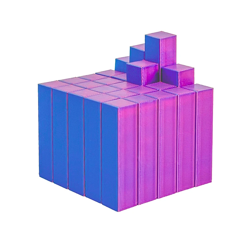 Cubo Mágico 3D 5x5 Colorido, Brinquedo Antiestresse Divertido para Crianças e Adultos, Brilha no Escuro, Ornamento de Mesa