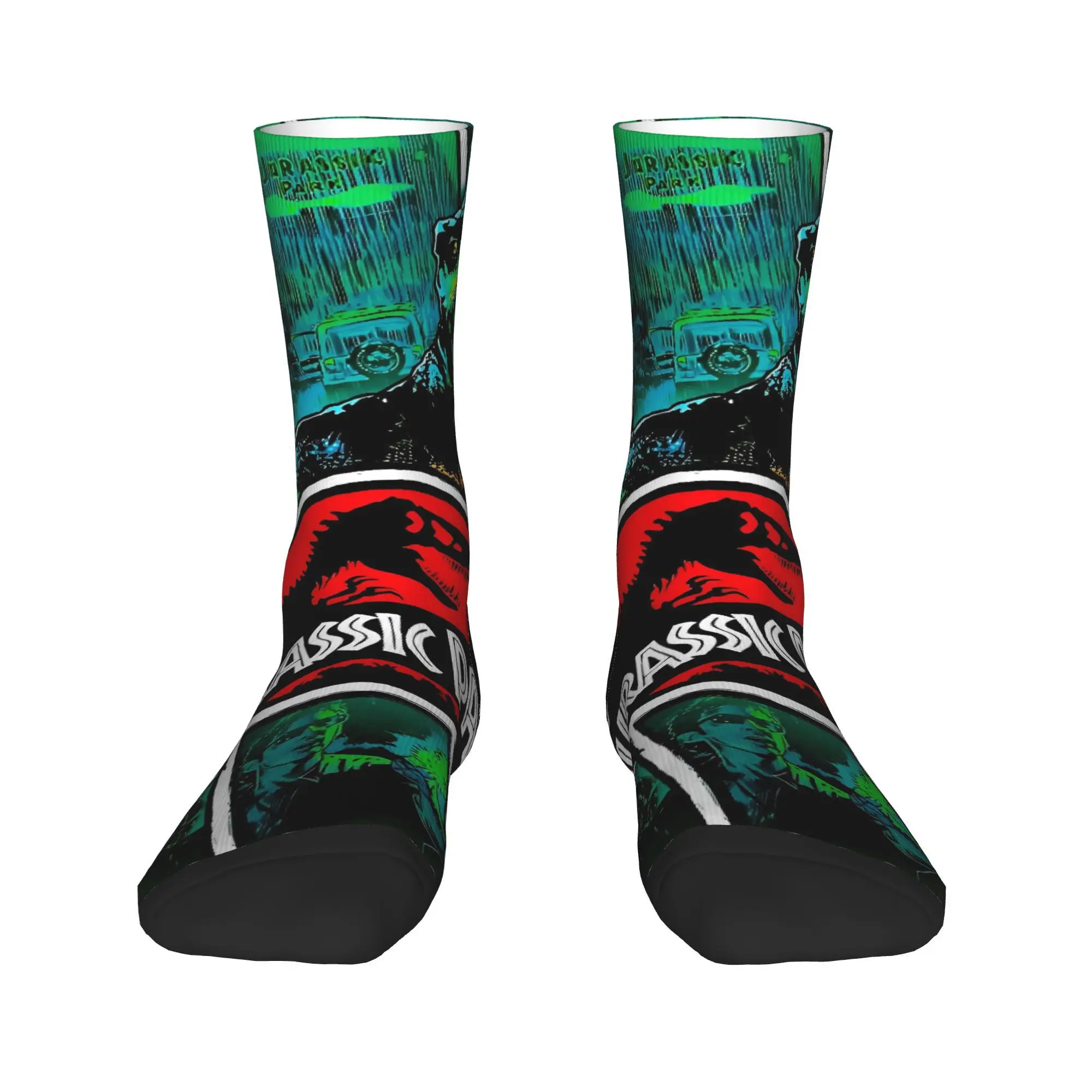 العالم الجوراسي ولادة جديدة سبينوصور لقاء جوارب المضادة للانزلاق جوارب ناعمة الخريف القوطية المطبوعة جوارب رياضية في الهواء الطلق