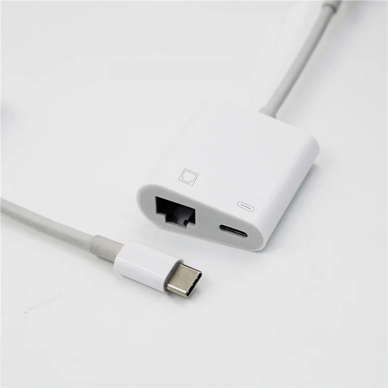 A14M 4X 타입 C OTG 이더넷 어댑터 USB C - RJ45 이더넷 LAN 유선 네트워크 컨버터 100Mbps (타입 C 휴대폰/태블릿용)