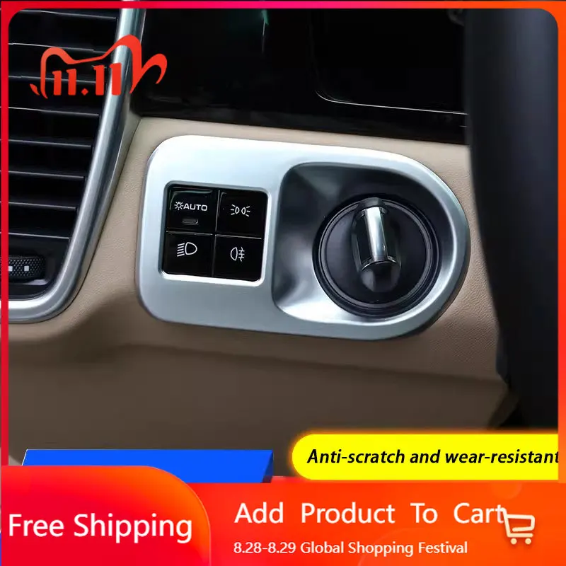 

Внутренние наклейки из АБС-пластика, кнопка включения фар автомобиля, рамка, декоративная крышка для Porsche Cayenne 92A 9YA 2018 2019 2020 Interio