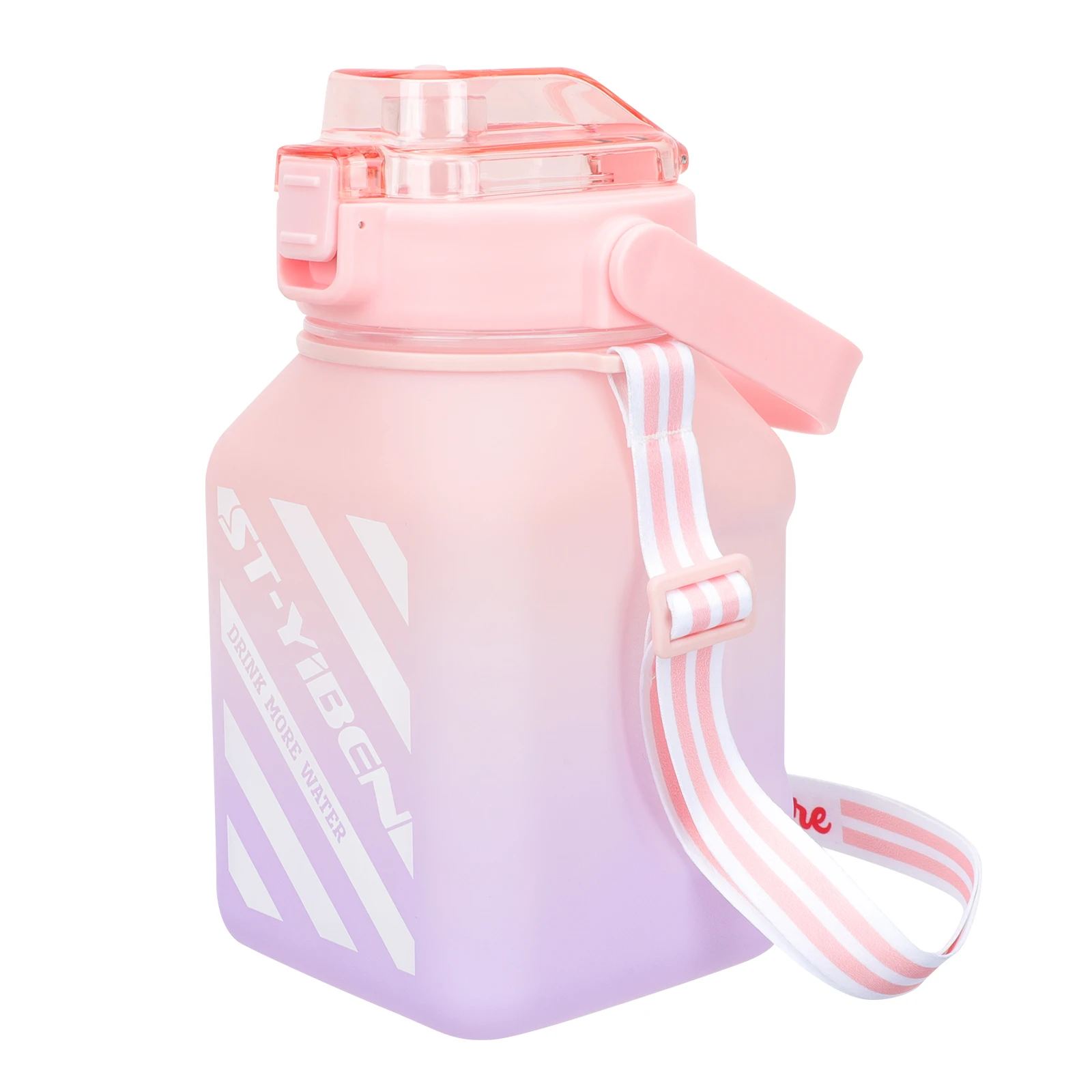 

64 oz Sport Water Bottle Tumbler Kettle Straw Drinking Pink Travel Gym Hydration Outdoor Yoga Office School Aesthetic