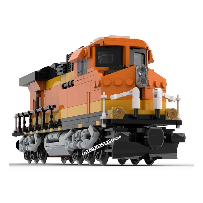 Tren técnico clásico Moc Modular Bnsf Locomotivemodel, bloques de construcción, Ideas creativas Diy, regalo de cumpleaños para niños, nuevo, superventas