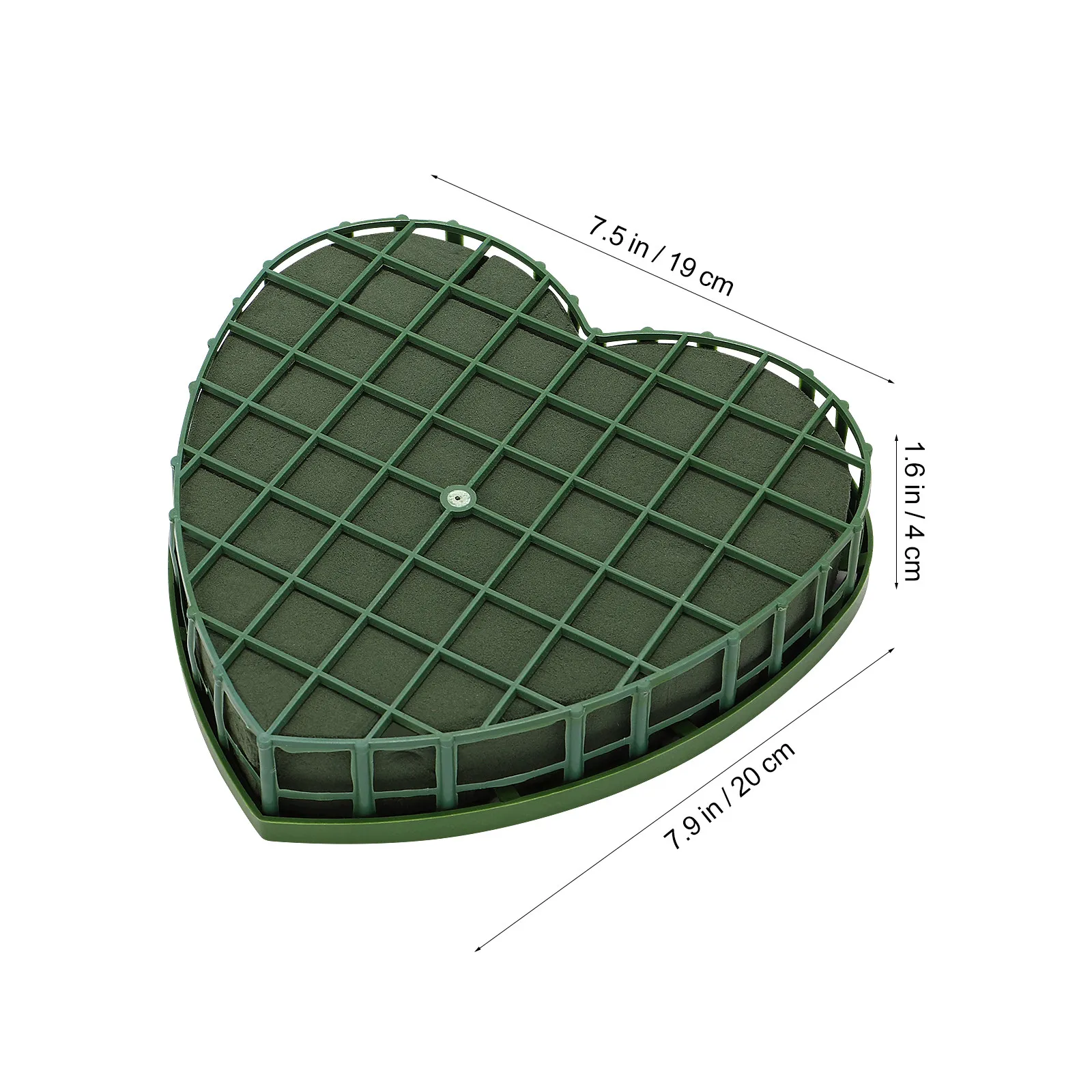 1Pcs Heart Shaped Floral Foam Wedding Car Holder Suction Cups Plastic Flower Mud Foam Blocks for Wedding Car Floral Decorations