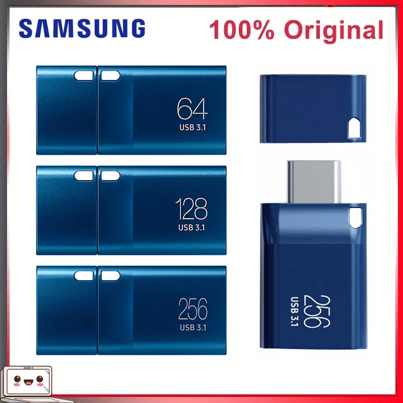 SAMSUNG Type-C USB Flash Drive 256G 128G 64GB Pen Drive USB 3.1 Pendrive Memory Stick For PC/Notebook/Smartphone/Tablet 400MB/S