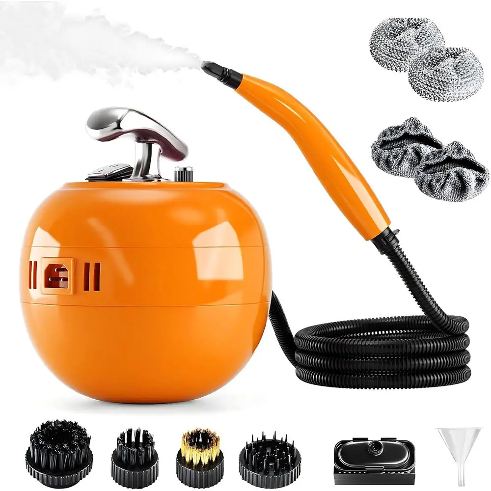 

Handheld Steam Cleaner, 248° High Temperature, 1500ml Tank, 6 Adjustable Gears, Car Cleaning, Orange