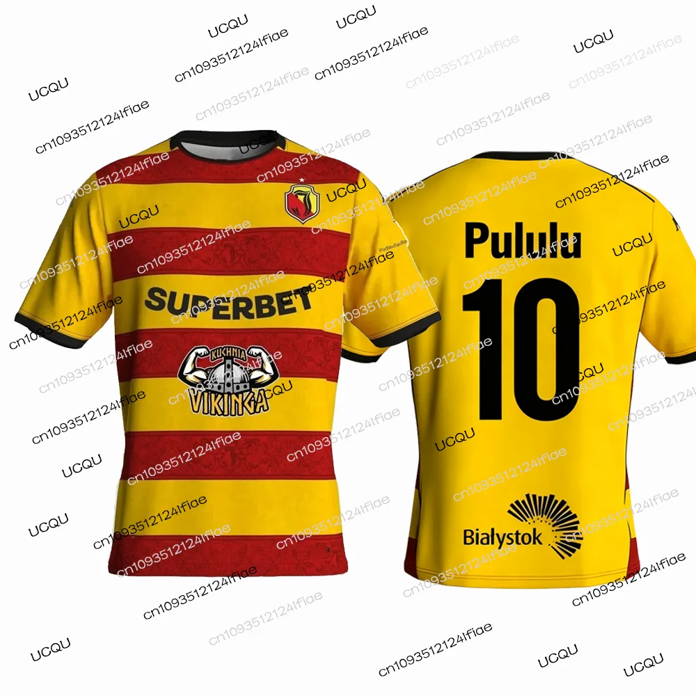 New Arrival 25/26 Polish Football T-shirt, Jagiellonia Białystok 2025 Football Match Jersey Pululu No.10 Football Jersey T-shirt