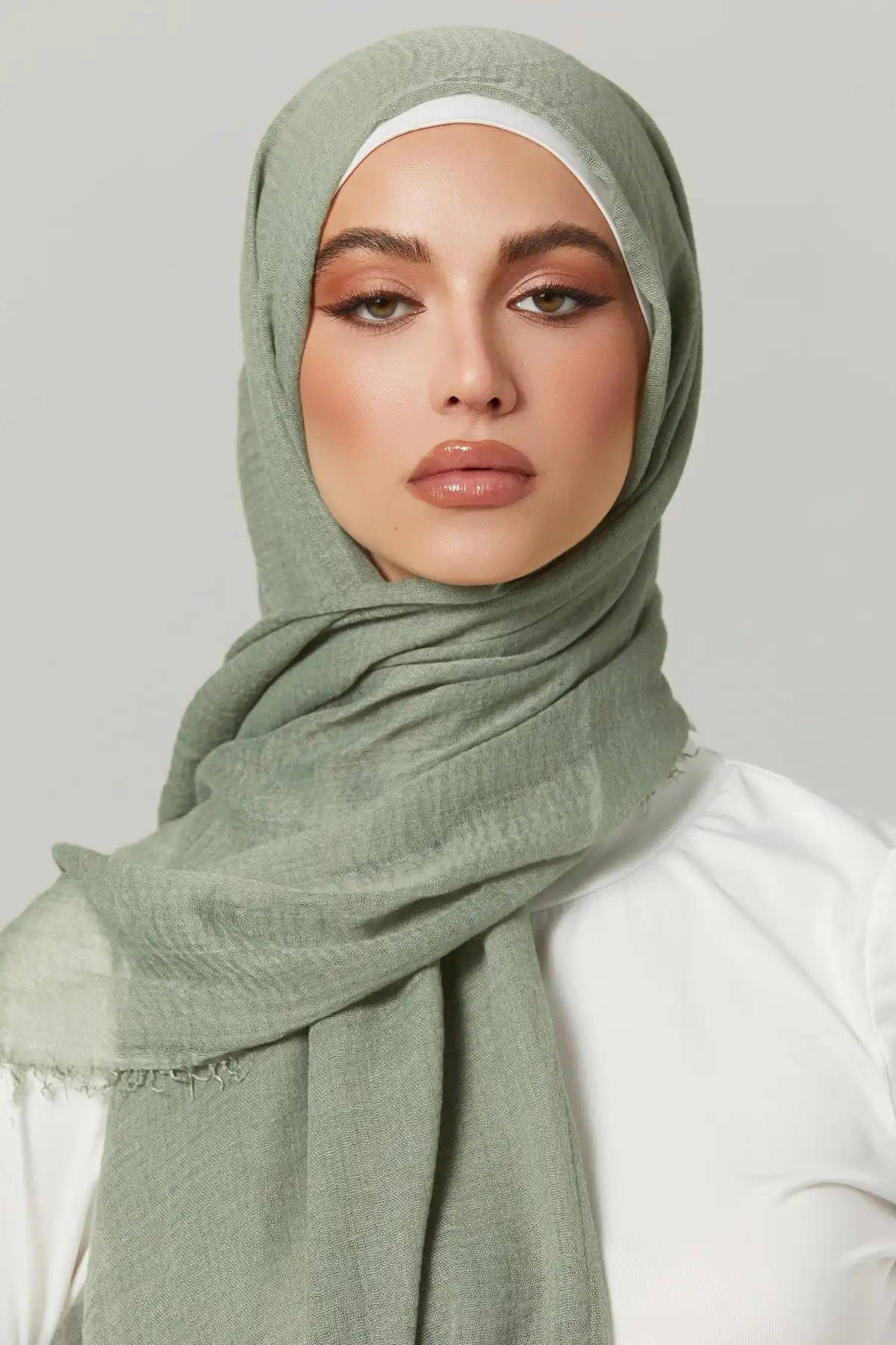 Bufanda de Hijab Lisa plisada de 1 a 61 colores para mujer, turbante musulmán sólido de burbujas, bufandas antiarrugas, velo, bufanda de ondulación,