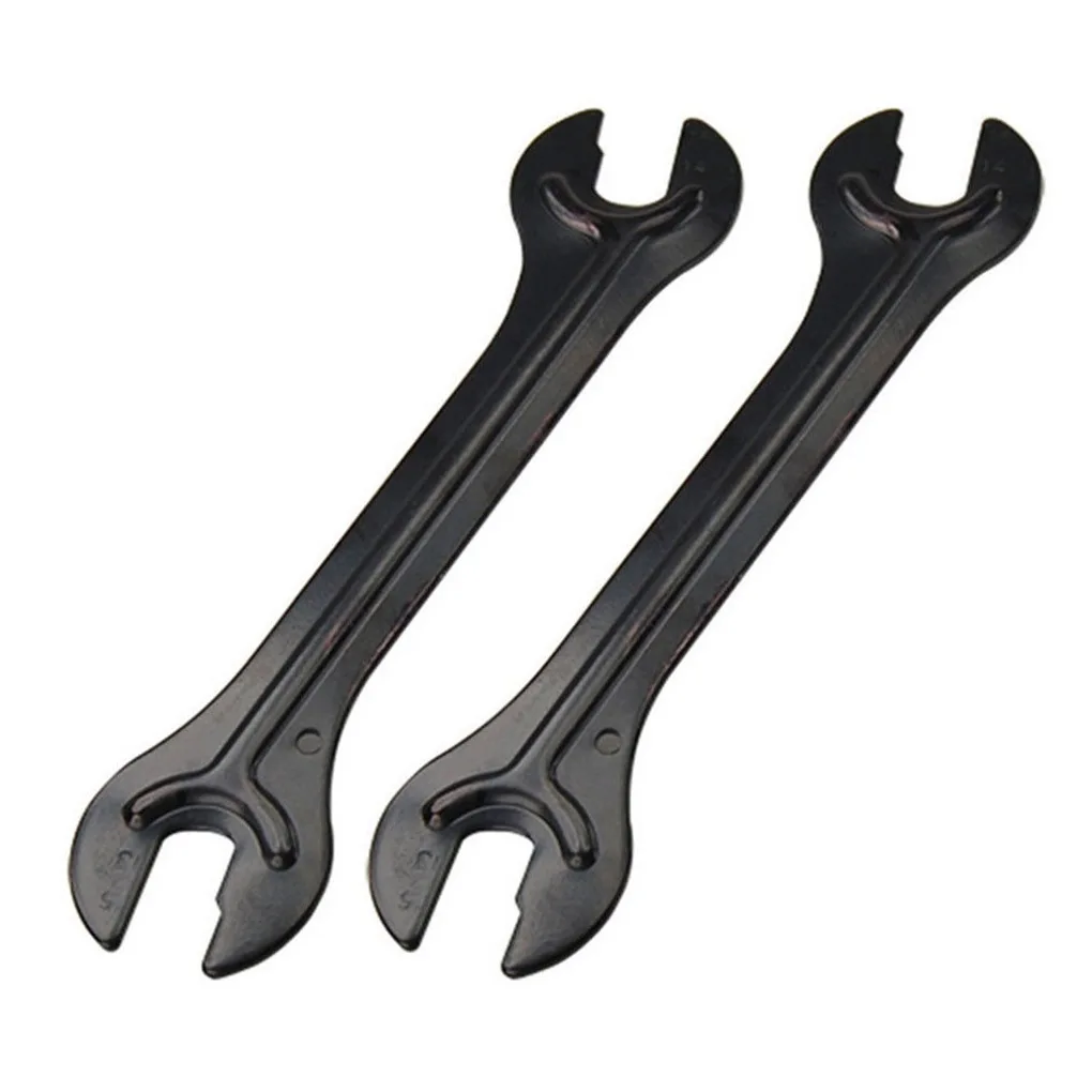 2pcs Portable Tool Steel Bike Fix Accesories Flexible Durable Hub Wrench Axle Repair Tool Bicycle Spanner Cone Head Open End