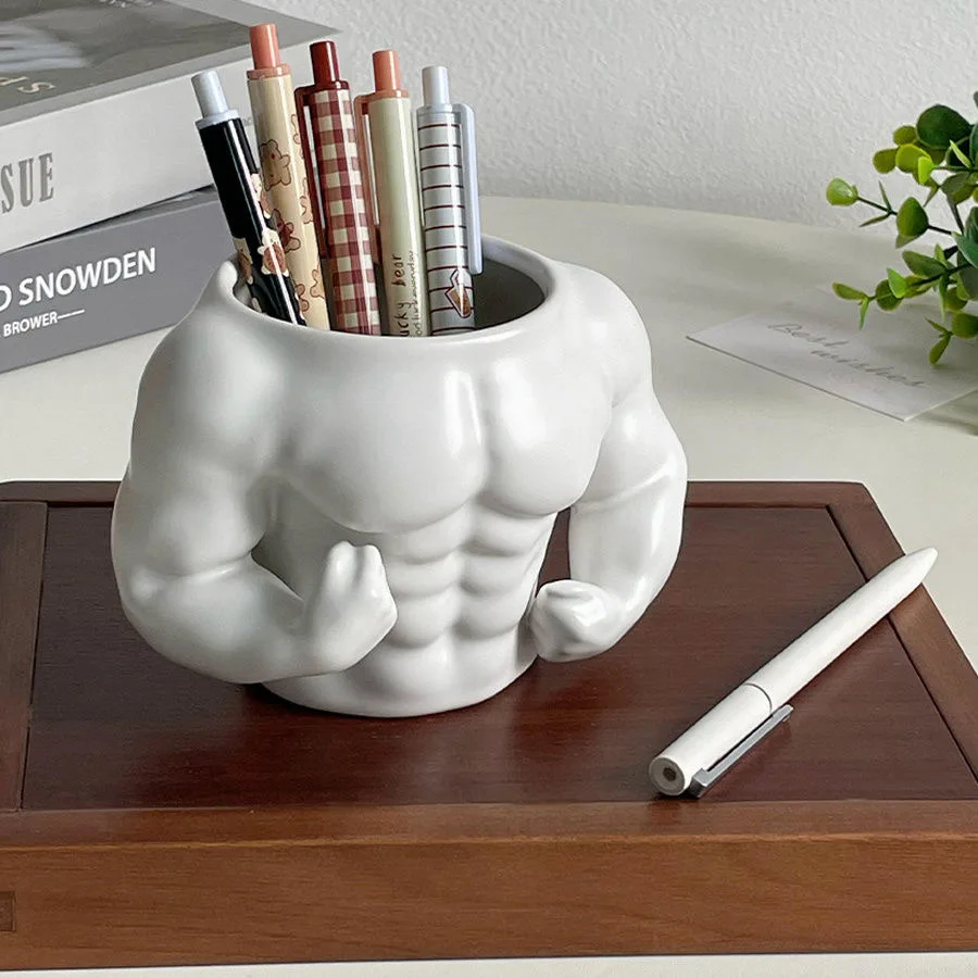 

Desktop Pen Holder Ceramic Storage Box Students' Creative Design Sense Human Body Aesthetics of Ancient Greek Sculpture Mug