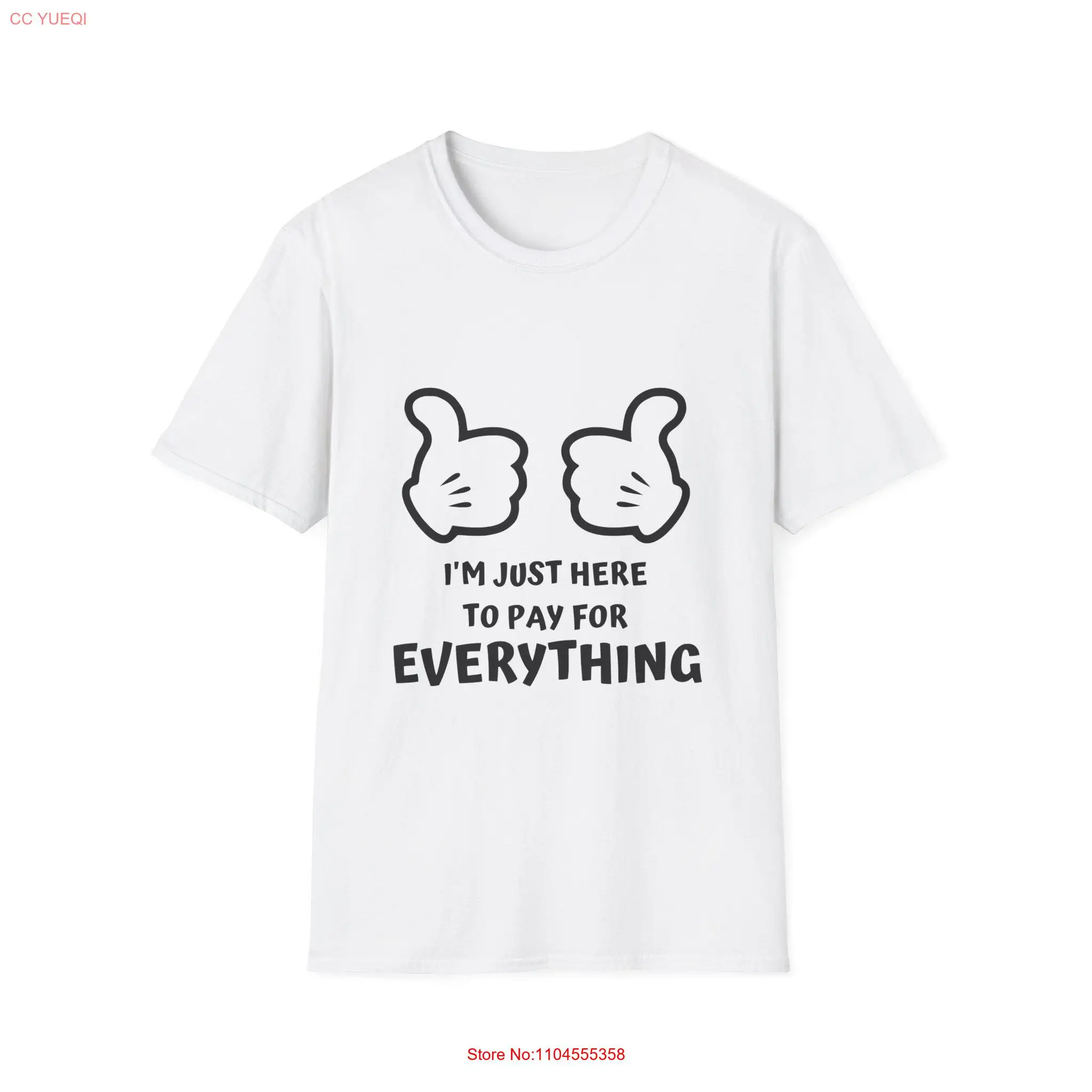 Lustiges Humor-Shirt. Ich bin einfach hier, um alles zu bezahlen. Softstyle T Family Bank von StormCandyCo mit langen oder kurzen Ärmeln