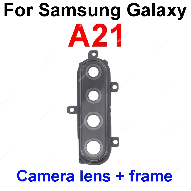 

Использование для Samsung Galaxy A21 A21S A31 A41 A51 A71 SM-A215U A217F A315F A415F A715F сотовый телефон Задняя камера стеклянный держатель рамки детали