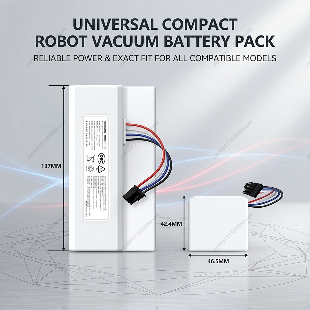Robot Vacuum Cleaner Battery 14.4V 12800mAh for Xiaomi MiJia 1C STYTJ01ZHM Replacements P1904-4S2P-MM Accessories